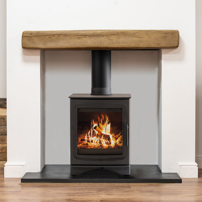 Stove Buddy Light Oak Beam installed above a stove