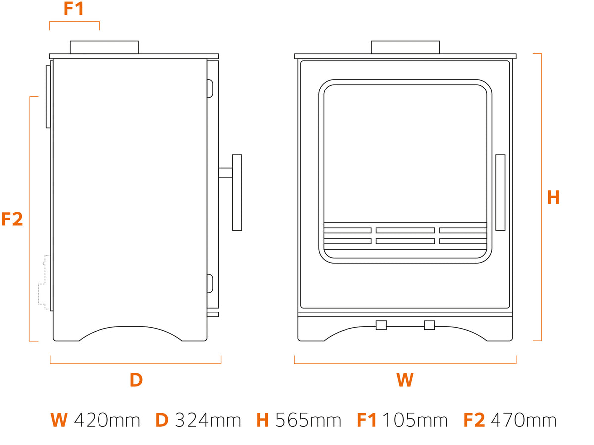 Stove Buddy Buddy 5 dimensions drawing