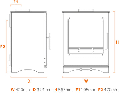 Stove Buddy Buddy 5 dimensions drawing