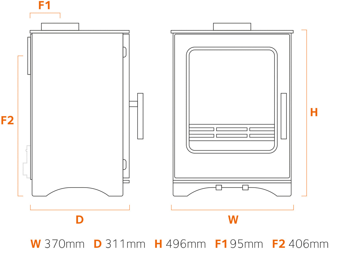 Stove Buddy Buddy 3 dimensions drawing
