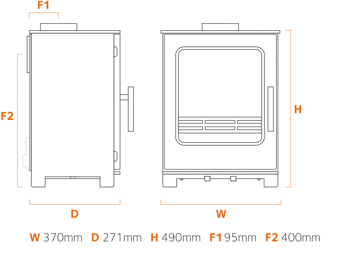Stove Buddy Buddy 4 dimensions drawing