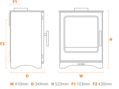 Stove Buddy Buddy 5 Wood dimensions drawing